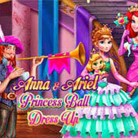 Anna And Ariel Princess Ball Dress Up