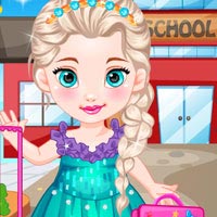 Baby Elsa Goes To School