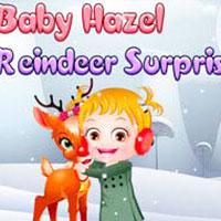 Baby Hazel. Reindeer Surprise