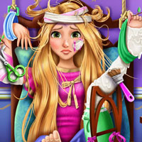 Blonde Princess Rapunzel Hospital Recovery