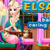 Elsa Baby Caring