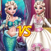 Elsa Mermaid Vs Princess