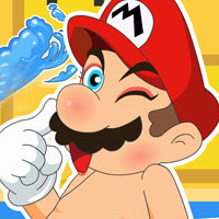 Mario Take A Shower