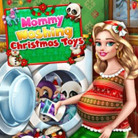 Mommy Washing Christmas Toys