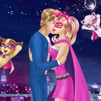 Super Hero Barbie And Ken Kissing